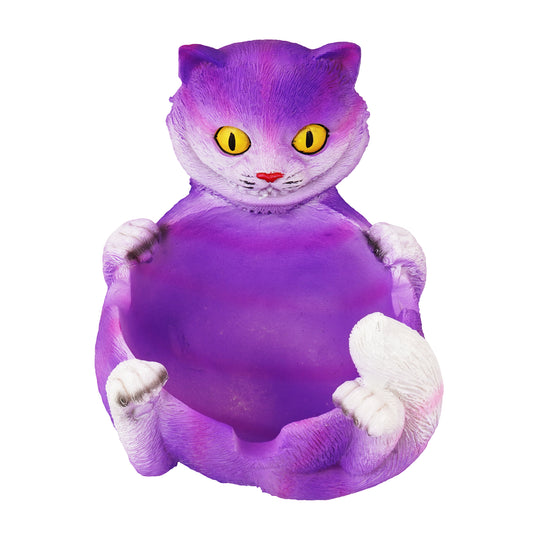Crazy Trippy Purple Cheshire Cat Ashtray – Alice in Wonderland Inspired Resin Ashtray