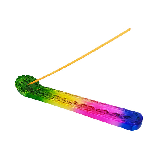Multi-Colored Tree of Life Incense Burner – 10 Inch | Hand-Painted Cold Cast Resin Holder