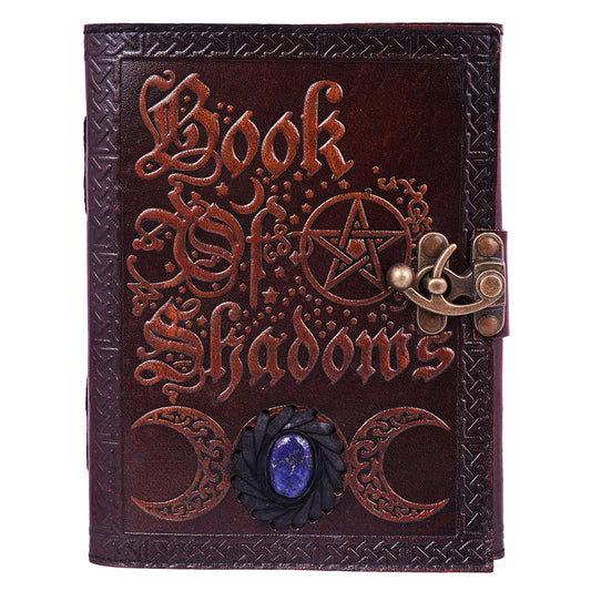Book of Shadows Stone Leather Embossed Journal – 6 x 8 Inch