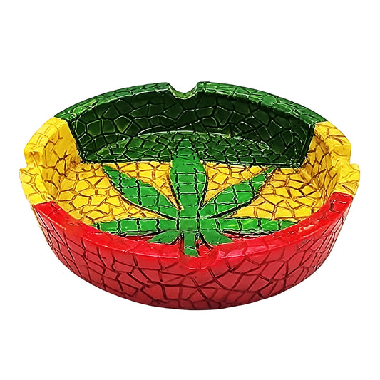 4.25 Inch Leaf Round Ashtray – Decorative Leaf Design Ash Tray
