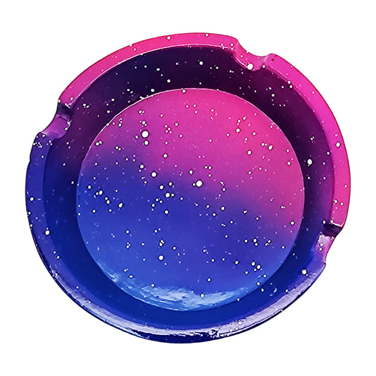 Novelty Space Galaxy Design Round Resin Ashtray–4-Inch Wide Cosmic Accessory