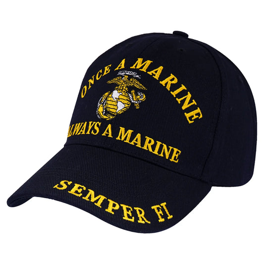 United States Marine Corps (USMC) Once a Marine, Always a Marine | Semper Fi | Black | Officially Licensed Trendy Zone 21