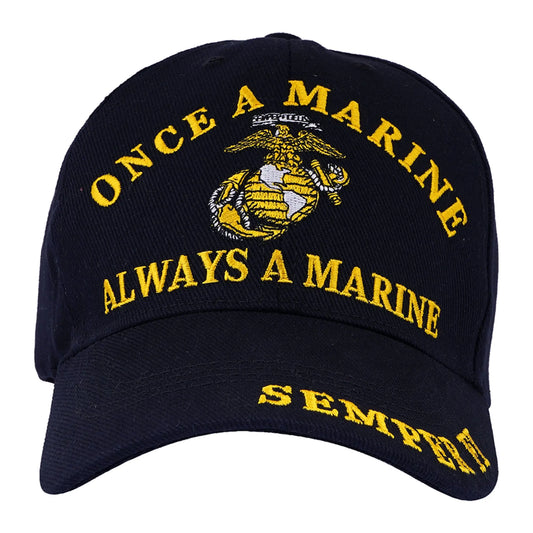 United States Marine Corps (USMC) Once a Marine, Always a Marine | Semper Fi | Black | Officially Licensed Trendy Zone 21