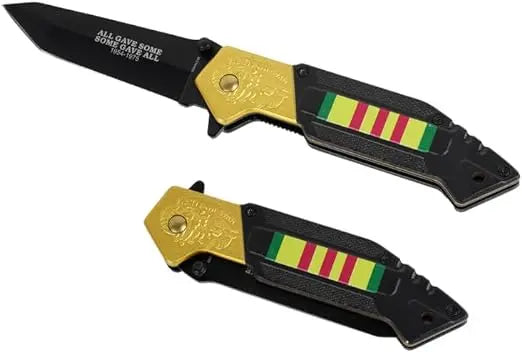 All Gave Some, Some Gave All Folding Vietnam War Pocket Knife, 4.75" Blade Trendy Zone 21