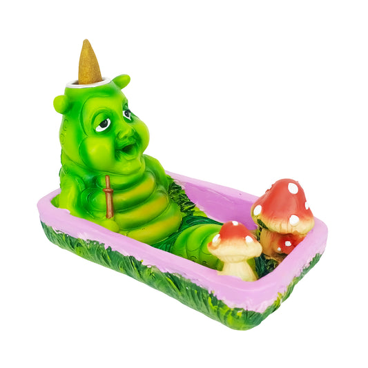 Caterpillar Backflow Incense Burner – 5.7 Inch