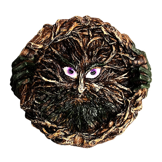 Father Nature Round Polyresin Ashtray – 5.25 Inch
