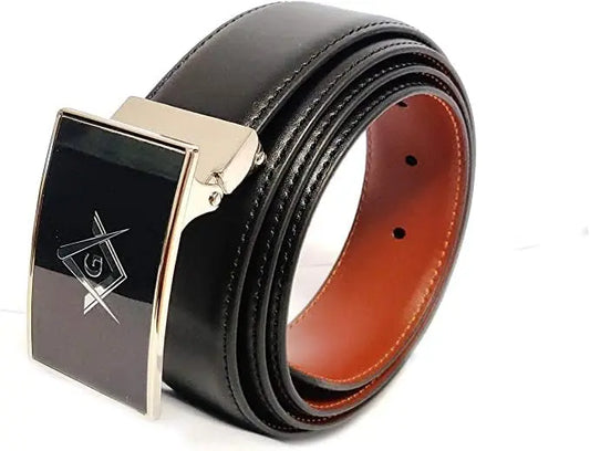 Masonic Men's Reversible Belt (Black & Tan) - Waist Size 40" & Under Trendy Zone 21