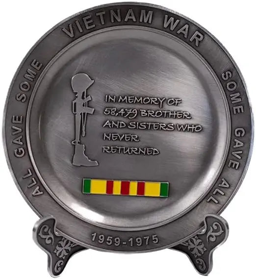 Vietnam War Collectable Pewter Plate Trendy Zone 21