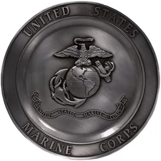 United States Marines Corps (USMC) Ribbon Licensed Collectable Pewter Plate Trendy Zone 21