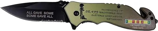 In Memory of Vietnam War Folding Pocket Knife, 5" Blade Trendy Zone 21