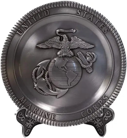 United States Marines Corps (USMC) Licensed Collectable Pewter Plate Trendy Zone 21