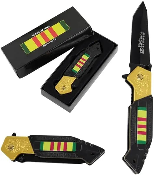 All Gave Some, Some Gave All Folding Vietnam War Pocket Knife, 4.75" Blade Trendy Zone 21