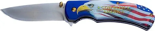Patriotic Eagle Folding Pocket Knife Trendy Zone 21
