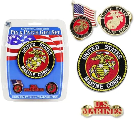 United States Marine Corps (USMC) Pin & Patch Set Trendy Zone 21