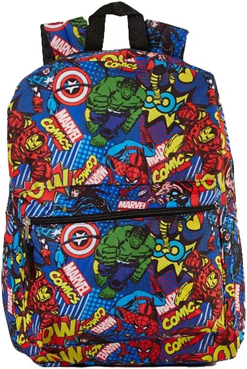 Marvel Comics Avengers Incredible Hulk, Captain America, Spiderman Backpack for Kids, 16" Trendy Zone 21