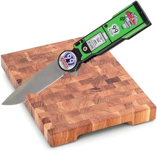 Route 66 Gas Pump Pocket Knife - 4.75" Blade (Green) Trendy Zone 21