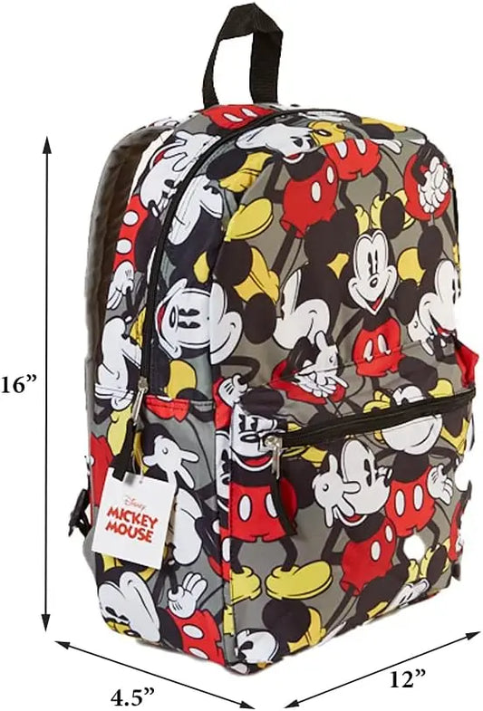 Disney Mickey Mouse Backpack for Kids or Adults, 16 inch Trendy Zone 21