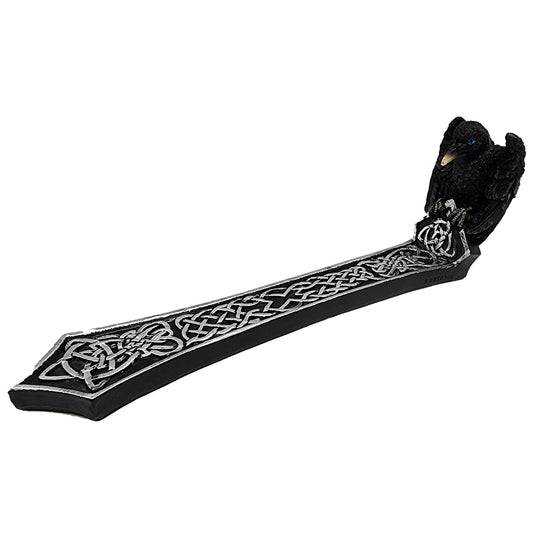 Raven Boat Incense Burner – Hand-Painted Cold Cast Resin