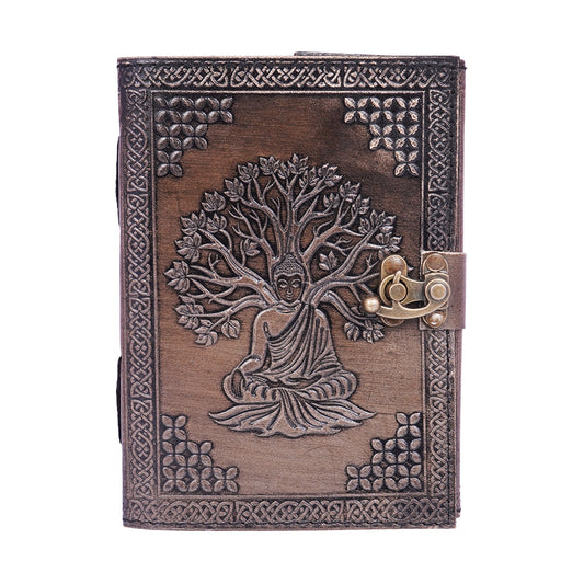 Buddha Leather Journal – Handmade Vintage Embossed Notebook 5x7