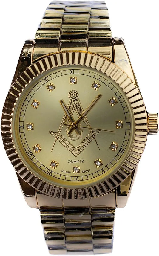 Freemason Masonic Quartz Analog Watch - Gold Trendy Zone 21