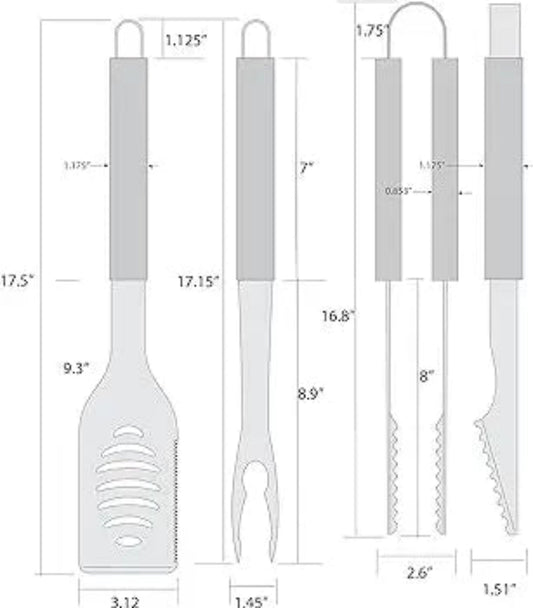 San Francisco 49ers Tailgater BBQ 3 Piece Set | Team Color | Officially Licensed Trendy Zone 21