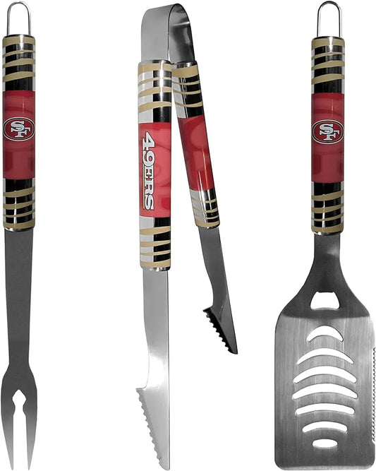San Francisco 49ers Tailgater BBQ 3 Piece Set | Team Color | Officially Licensed Trendy Zone 21