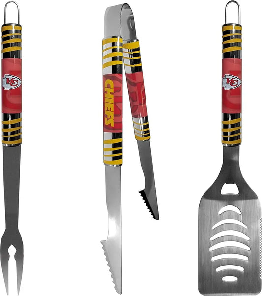 Kansas City Chiefs Tailgater BBQ 3 Piece Set | Team Color | Officially Licensed Trendy Zone 21