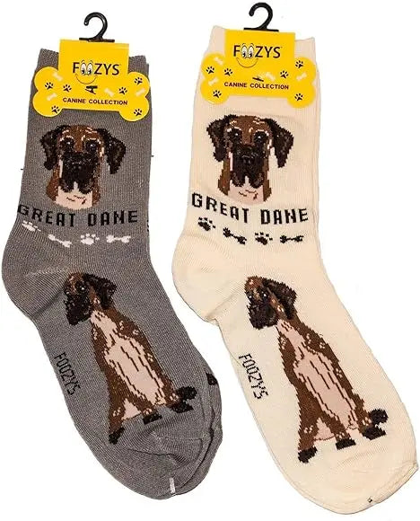 Great Dane Unisex Crew Socks (2 pairs) Trendy Zone 21