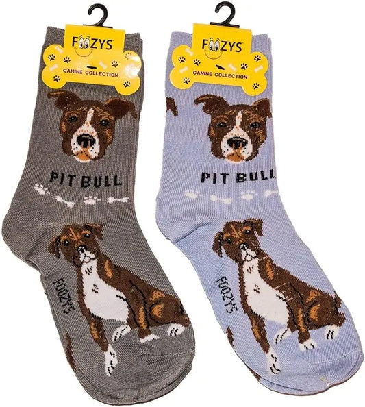 Pit Bull Unisex Crew Socks (2 pairs) Trendy Zone 21