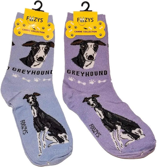Greyhound Unisex Crew Socks (2 pairs) Trendy Zone 21