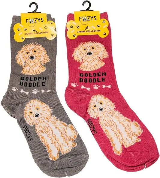 Golden Doodle Unisex Crew Socks (2 pairs) Trendy Zone 21
