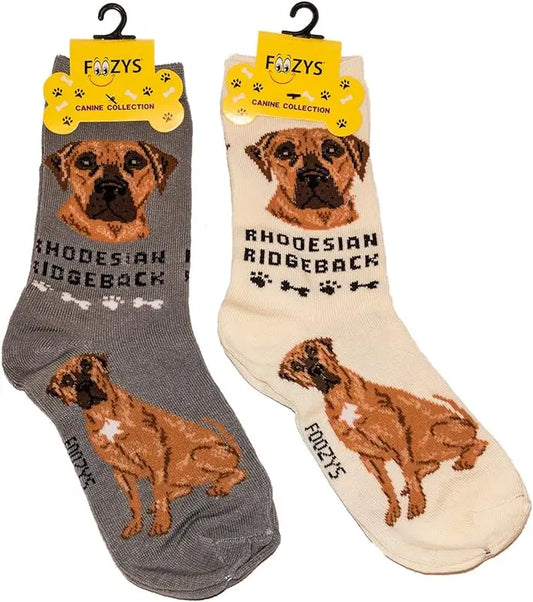 Rhodesian Ridgeback Unisex Crew Socks (2 pairs) Trendy Zone 21
