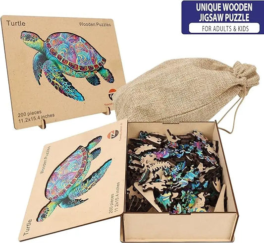 Sea Turtle Wooden Animal Jigsaw Puzzle - 200 Pieces Trendy Zone 21
