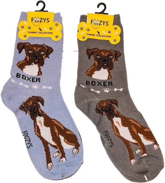 Boxer Unisex Crew Socks (2 pairs) Trendy Zone 21