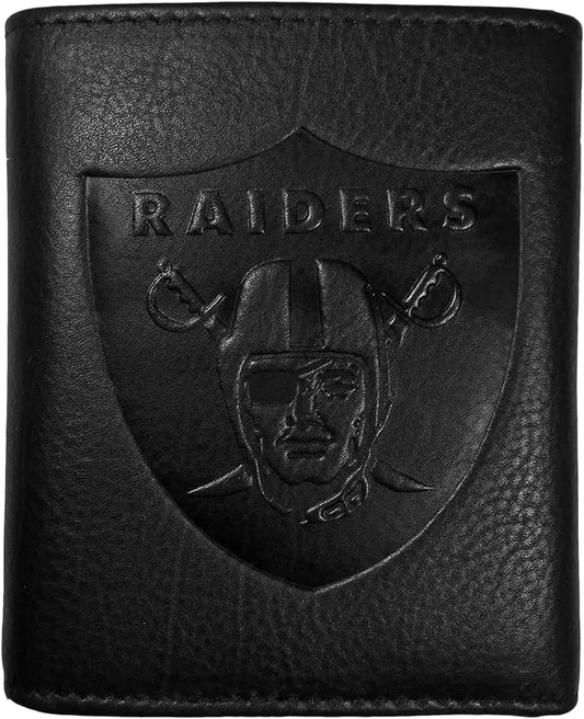 Las Vegas Raiders Embossed Leather Tri-fold Wallet | Officially Licensed Trendy Zone 21