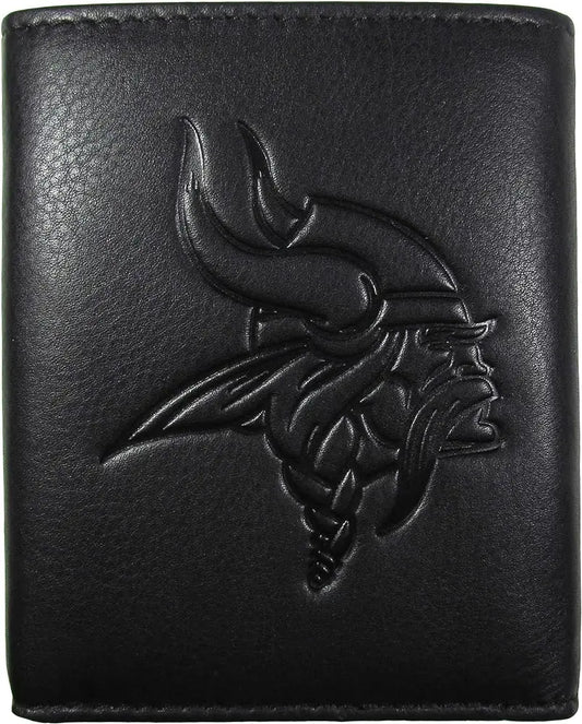 Minnesota Vikings Embossed Leather Tri-fold Wallet | Officially Licensed Trendy Zone 21