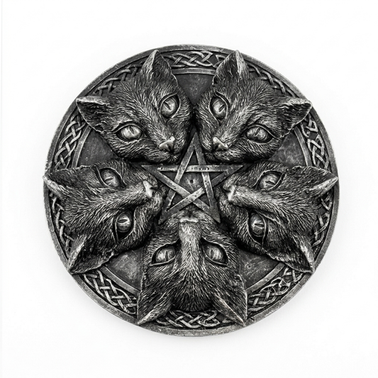 Cats Pentagram Incense Burner – Decorative Stick Incense Holder