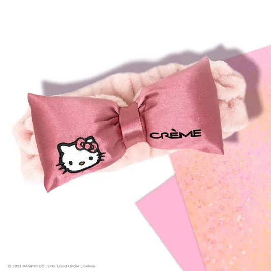 Hello Kitty Pink Satin Plush Spa Headband