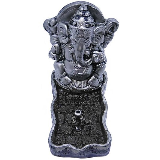 Ganesha Shaped, Handmade Resin Incense Burner(Silver) Trendy Zone 21