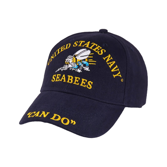U.S. Navy USN Seabees Can Do Sea Bees Navy Blue Embroidered Cap Hat Trendy Zone 21