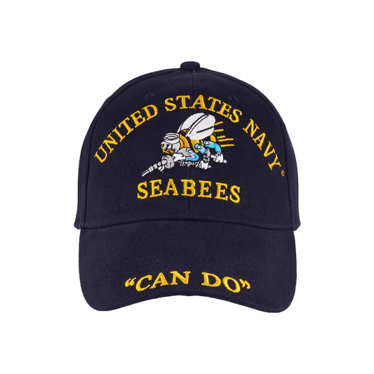 U.S. Navy USN Seabees Can Do Sea Bees Navy Blue Embroidered Cap Hat Trendy Zone 21