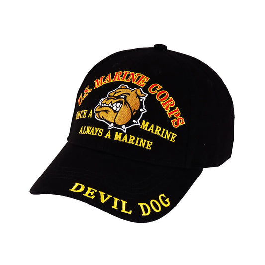 U.S. MARINES Corps Hat Devil Dog Commander Wool Ball Cap Hat Bulldog Embroidered Trendy Zone 21