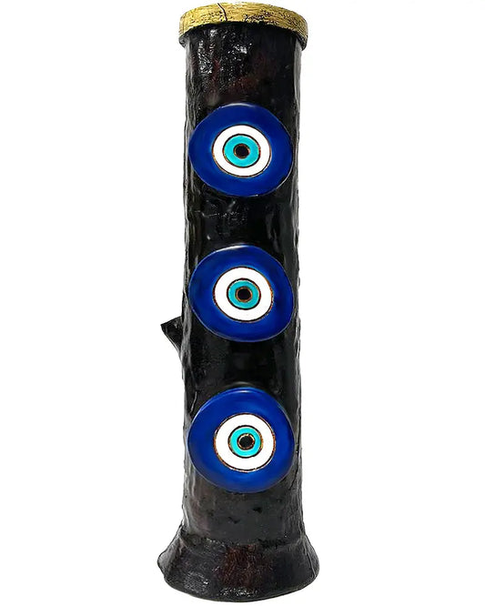 3 Evil Eye Black Base Water Pipe Trendy Zone 21