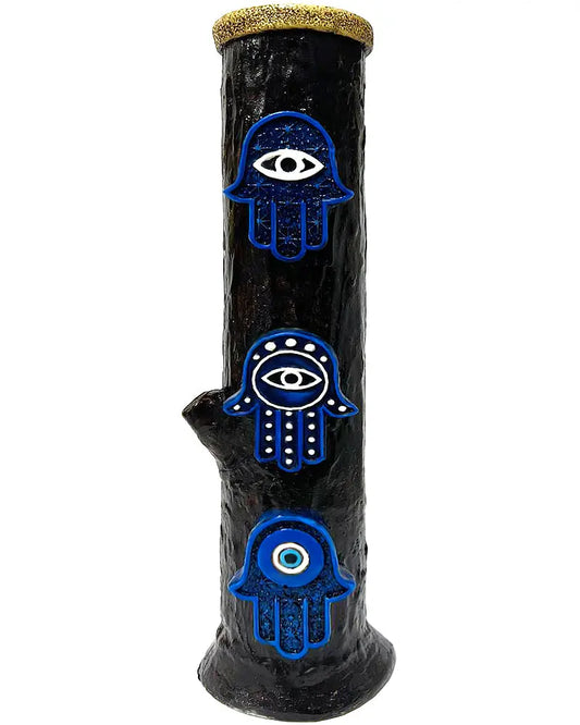 WATER PIPE HAMSA DESIGN BLACK BASE Trendy Zone 21