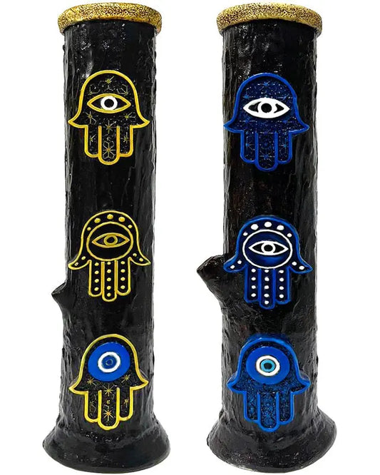 WATER PIPE HAMSA DESIGN BLACK BASE Trendy Zone 21