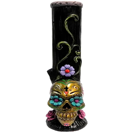 Gold Sugar Skull Water Pipe Trendy Zone 21