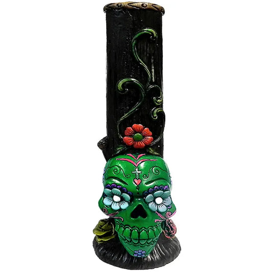 Green Sugar Skull Base Water Pipe Trendy Zone 21