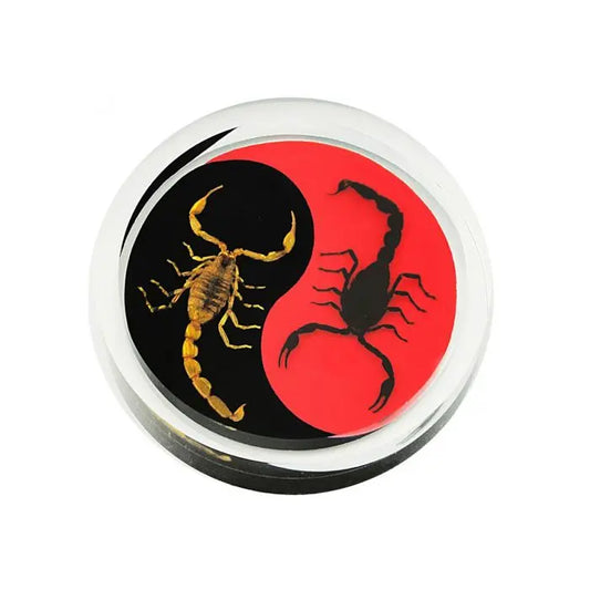 Crystal Clear Scorpion Yin-Yang Paperweight Trendy Zone 21