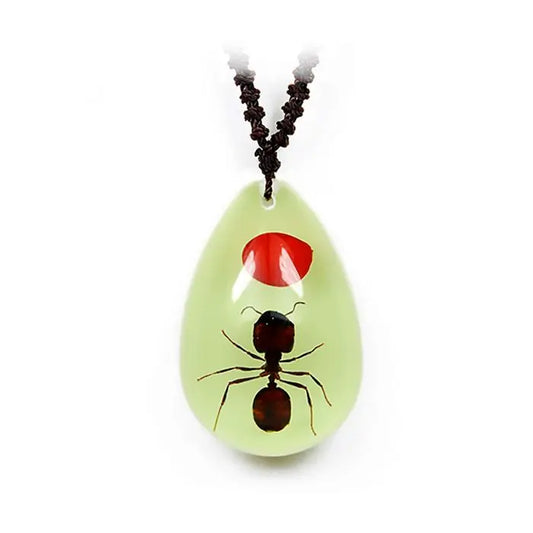 Lucky Bean and Ant Necklace (Glows-In-The-Dark) Trendy Zone 21