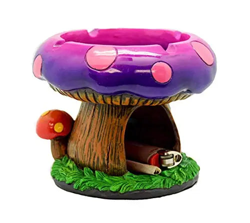 Fantasy Gifts 2996 Mega Mushroom Ashtray with Lighter Stash Spot 4 1/2 Inches Tall Trendy Zone 21
